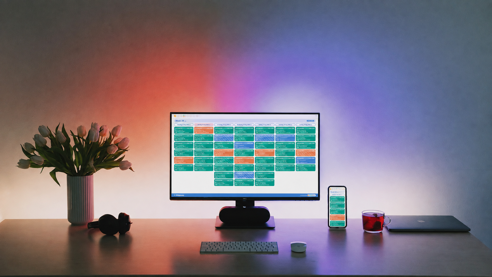 Seventimes planning op desktop en telefoon